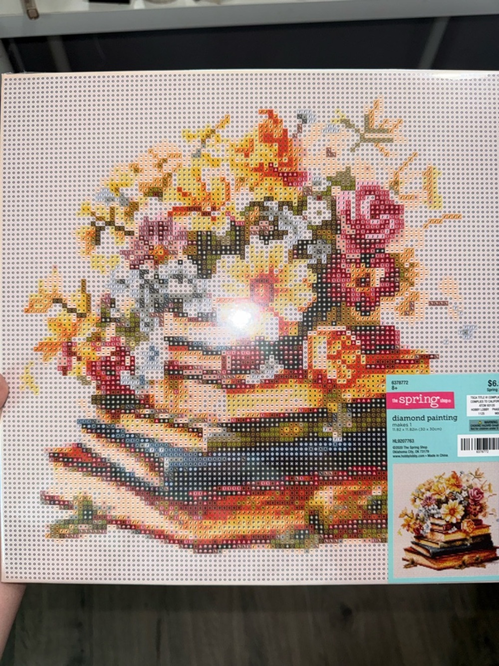 The Spring Shop Floral Books Diamond Painting Kit from hobby lobby